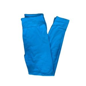 OS LuLaRoe Solid Leggings NWOT Blue One Size Buttery Soft fits 2-10